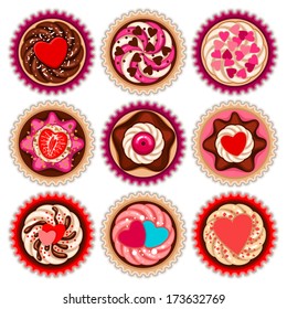 Cute Valentine cupcakes