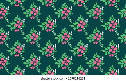 Cute valentine flower pattern background, elegant design pink flower.