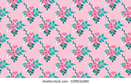 Cute valentine flower pattern background, elegant design pink flower.