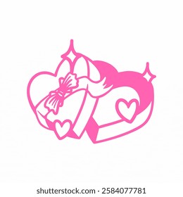 Cute Valentine Hand Drawing Illustration