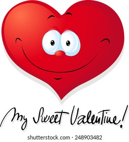 cute valentine heart - vector illustration