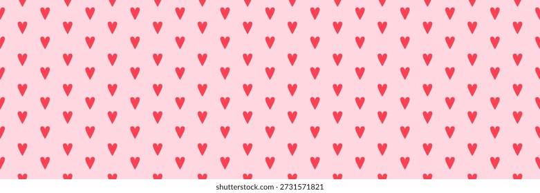 Cute Valentine Hearts, textura de padrão sem costura
