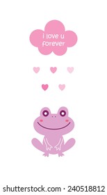 cute valentine love frog