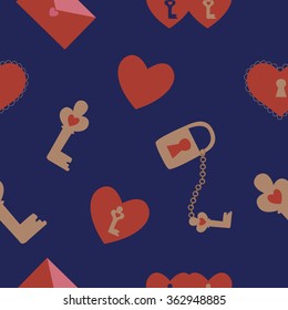 Cute Valentine love seamless pattern