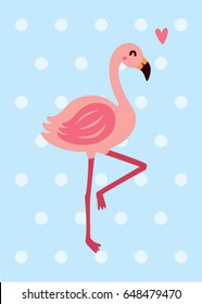 Cute Valentine Pink Flamingo