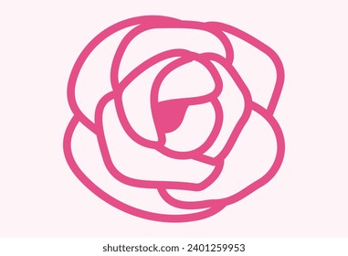 Cute Valentine Themed Art with simple color. Love Valentine Decoration vector design icon arts. Pink, Red, White, color