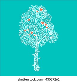 Cute valentine tree