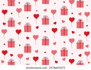 Cute Valentine's background, Love wrapping paper.