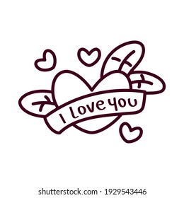 Cute valentines card. Valentines day - Vector illustration