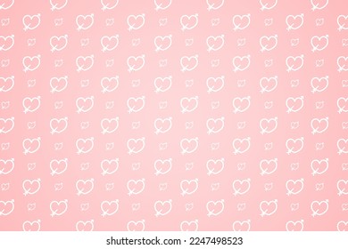 Cute valentine's day background with hearts pattern