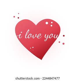 cute Valentine's Day card with hearts