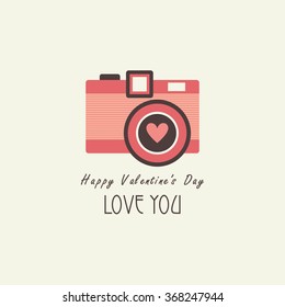 cute valentines day card. vector illustration