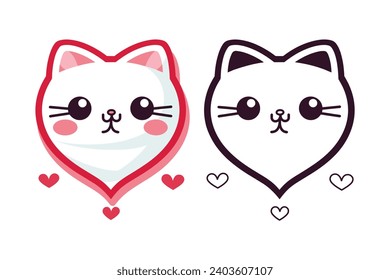 Cute Valentine's Day cat icon
Kawaii cat  graphics
Adorable cat Valentine's illustrations
Sweetheart kitten icon
Romantic kitty vector