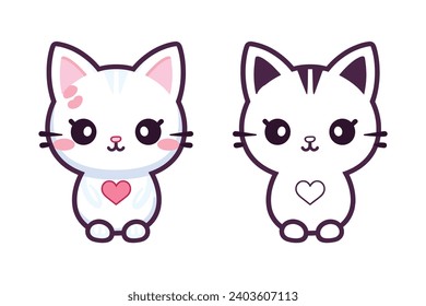 Cute Valentine's Day cat icon
Kawaii cat  graphics
Adorable cat Valentine's illustrations
Sweetheart kitten icon
Romantic kitty vector