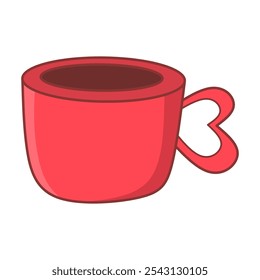 Cute Valentine's Day Cup with Heart Handle