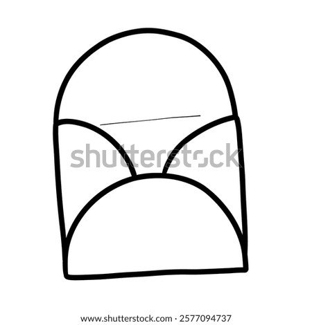 Cute Valentine's Day envelope outline illustration is a simple and charming design, perfect for decorating and filling with feelings of love and longing.