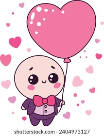 Cute Valentines Day Heart Balloon, Funny Heart Balloon 