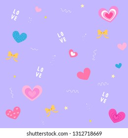 Cute valentines day heart pattern.