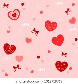 Cute valentines day heart pattern.
