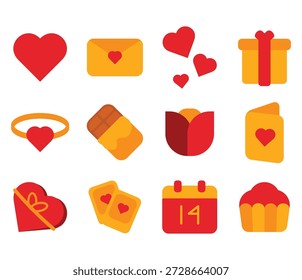 Conjunto de iconos lindo del día de San Valentín