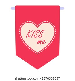 Cute Valentine's Day Icons with Hearts and Love Messages