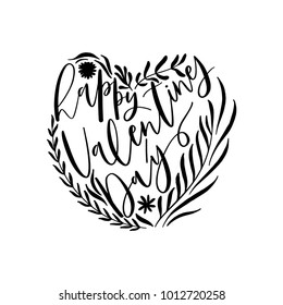 Cute Valentine's day lettering composition. Lovely and simple design.