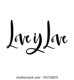 Cute Valentine's day lettering composition. Lovely and simple design.