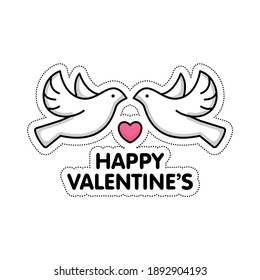 Cute Valentine's Day love sticker design