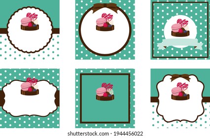 Cute Valentine's Day Mini Card Set (No Text)