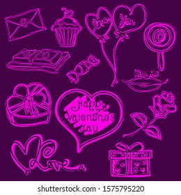 cute valentines day pattern background