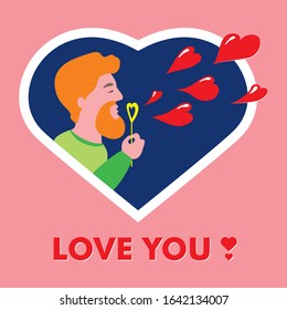cute valentine's day poster , love