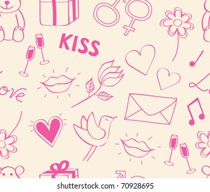 cute valentine's day seamless