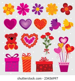 Cute valentine's design set