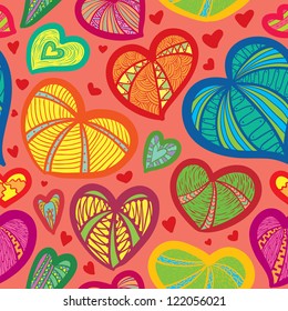Cute valentine's seamless pattern with hearts