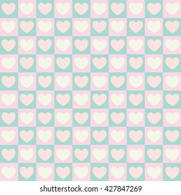 Cute valentine's seamless pattern with hearts
