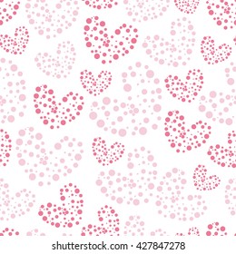 Cute valentine's seamless pattern with hearts
