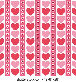 Cute valentine's seamless pattern with hearts
