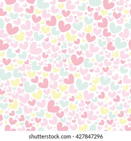 Cute valentine's seamless pattern with hearts

