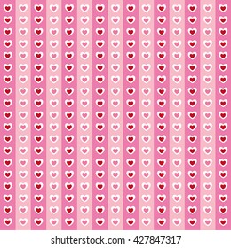Cute valentine's seamless pattern with hearts
