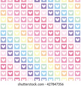 Cute valentine's seamless pattern with hearts
