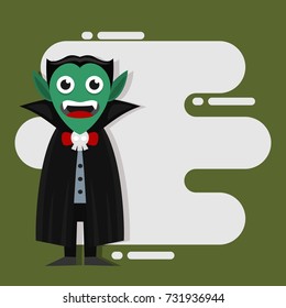 Cute vampire cartoon character design