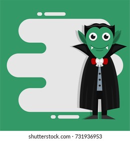 Cute vampire cartoon character design