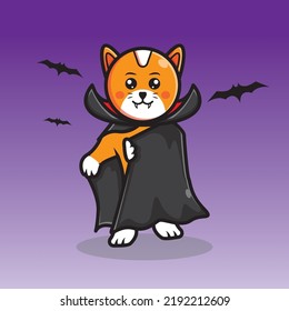 Cute Vampire Cat Trying To Bite On Halloween