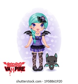 cute vampire doll and cute mascot