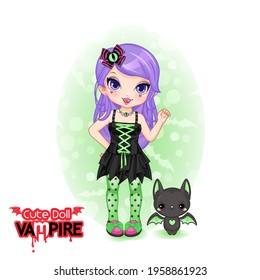 cute vampire doll and cute mascot