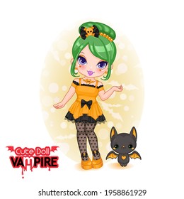 cute vampire doll and cute mascot