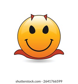 Cute vampire emoticon emoji smiley face