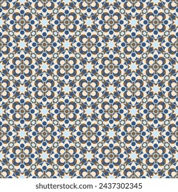 Lindo patrón variegado sin costuras. Las formas de arte se agrupan y organizan en un orden específico. Imagen vectorial para impresión, textil, embalaje, diseño de interiores y sus otros proyectos.