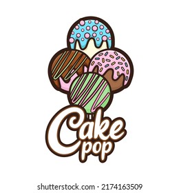 Cute Various Color Cake Pop Logo