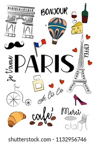 Cute and various Parisian elements for different uses and purpose. 